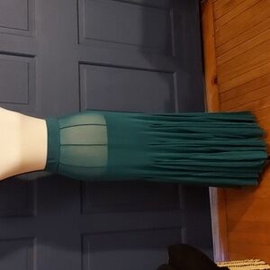 Free people Godet girl turquoise sheer mermaid skirt worn once sz small